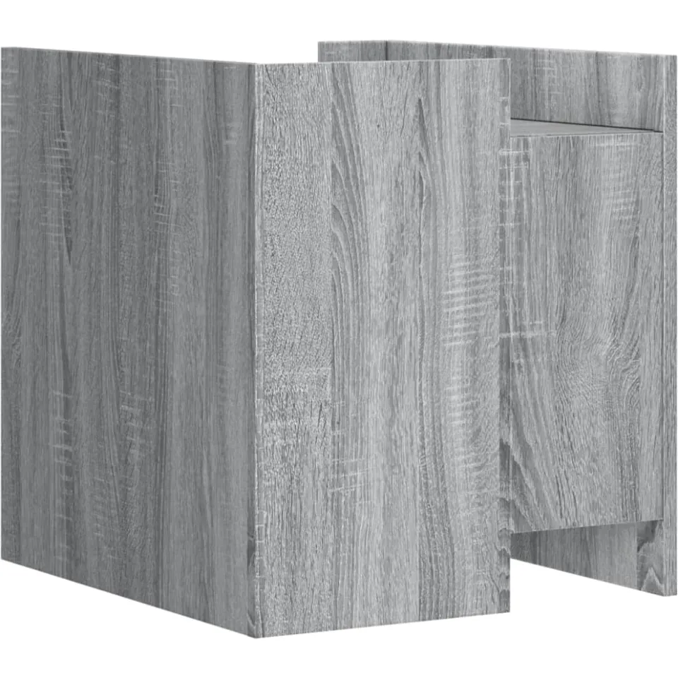 vidaXL Nachtkastje 45x50x50 cm bewerkt hout grijs sonoma eikenkleurig, foto 4