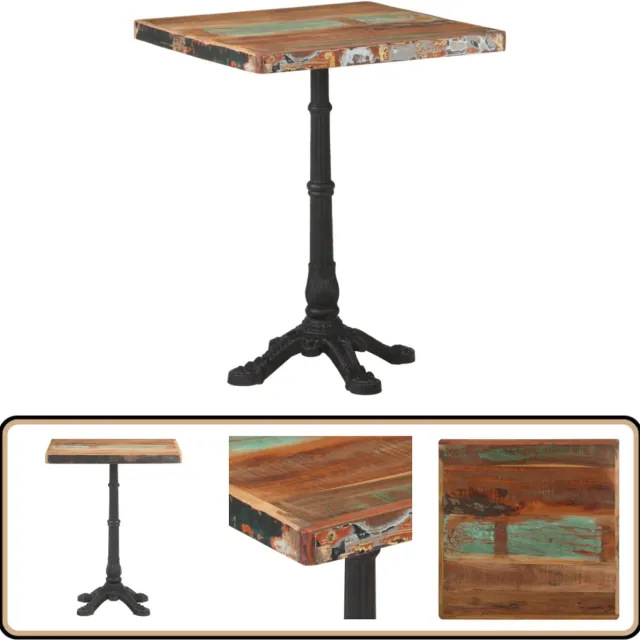 vidaXL Bistrotafel - 60x60x76 - cm - massief - gerecycled - hout Bruin
