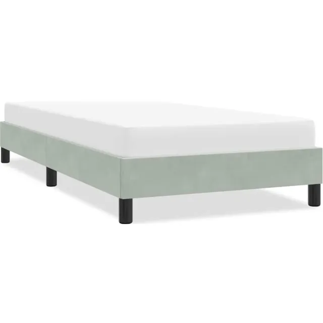 vidaXL Bedframe zonder matras 90x220 cm fluweel lichtgrijs