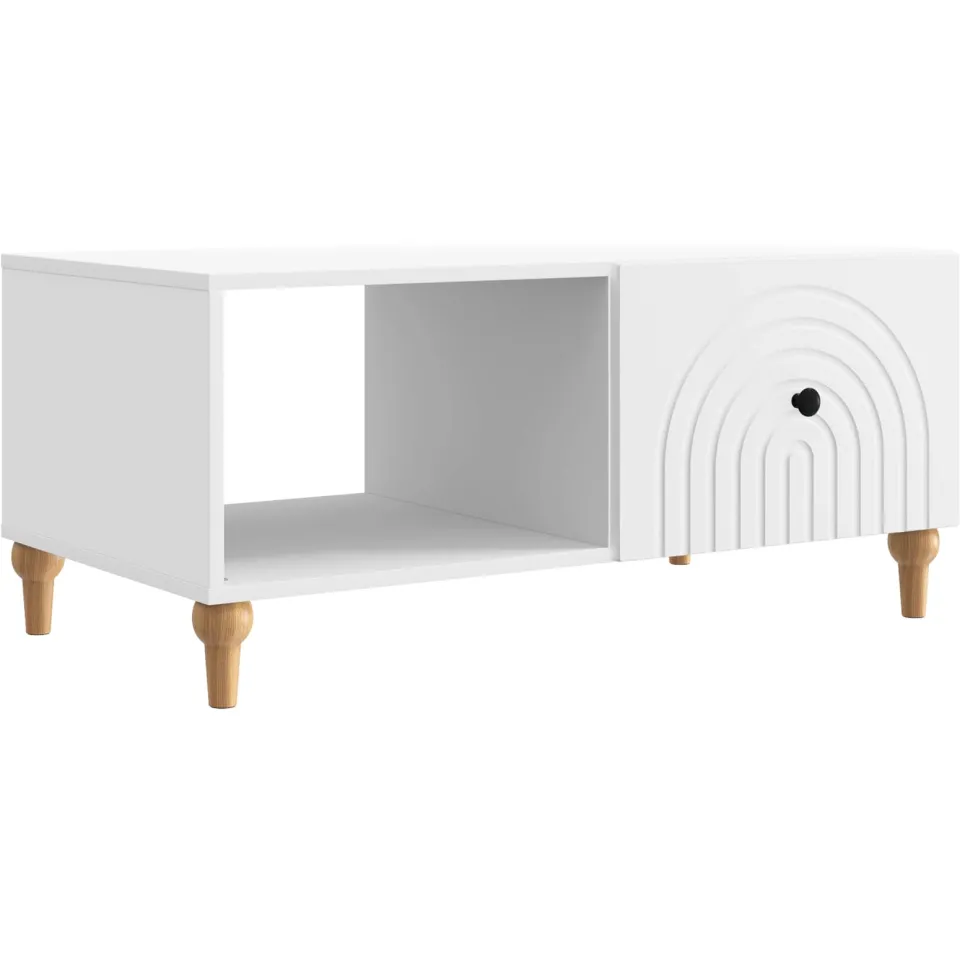 vidaXL Salontafel Wit 90 x 50 x 40 cm Bewerkt hout