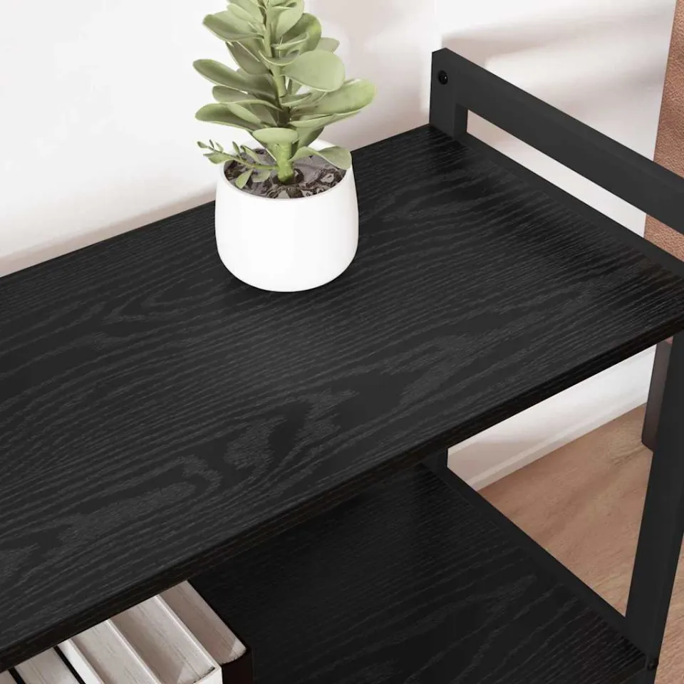 vidaXL Boekenkast 60 x 30 x 50 cm Bewerkt hout Zwart Eiken, foto 4