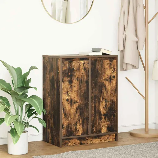 vidaXL Dressoir 57x34x76 cm bewerkt hout gerookt eikenkleurig