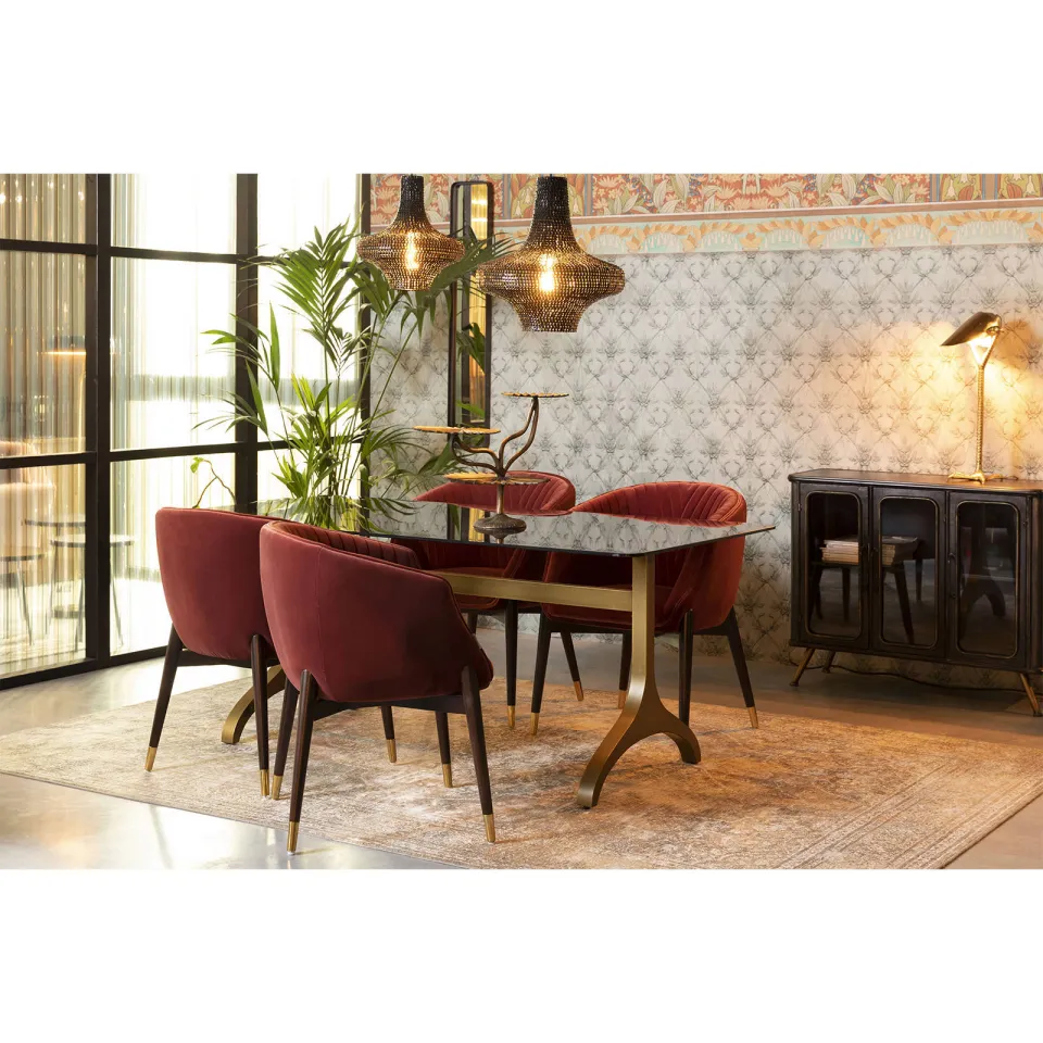 Dutchbone eetkamertafel Sansa (180x90 cm) goud, foto 3