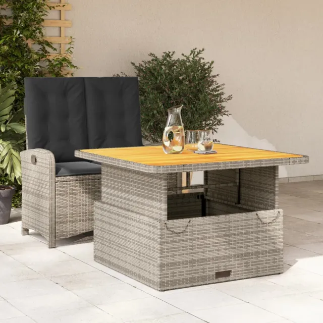 vidaXL 2-delige Tuinset met kussens poly rattan grijs, foto 2