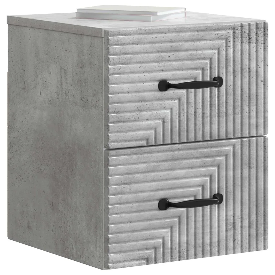 vidaXL Wandbeugel Bedkast Betongrijs 34,5 x 33 x 40 cm Bewerkt hout