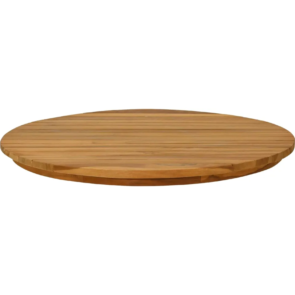 vidaXL Tafelblad Ø 60 x 3,5 Rond Massief Teakhout Naturel Bruin