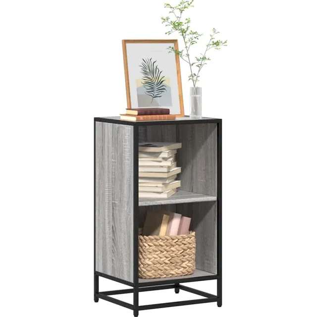 vidaXL Boekenkast 40x35x76 cm bewerkt hout grijs sonoma eikenkleurig