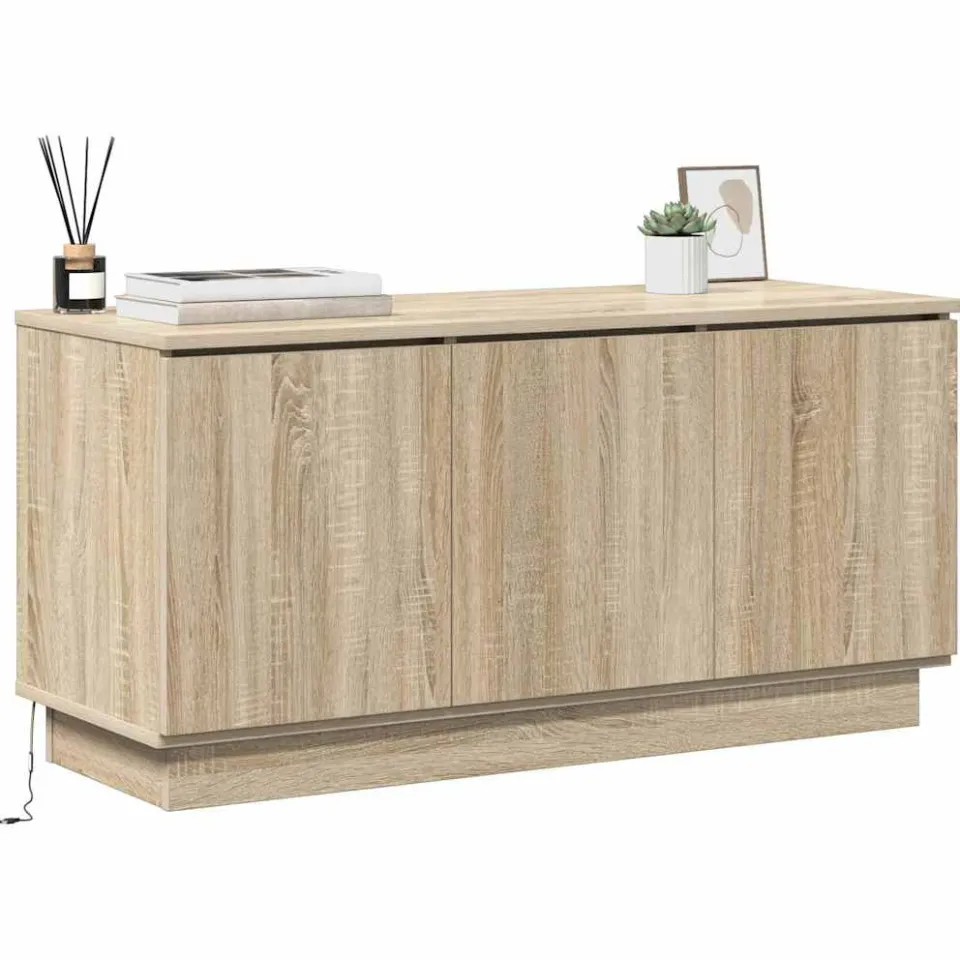 vidaXL TV-kast 100 x 38 x 49 cm Sonoma Eiken Bewerkt hout, foto 3