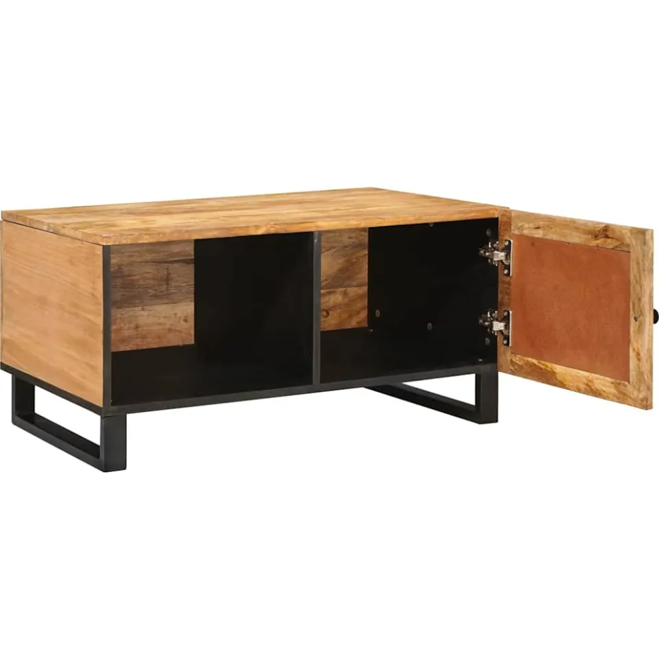 vidaXL Salontafel Naturel 80 x 50 x 40 cm Massief Mango Hout Bruin