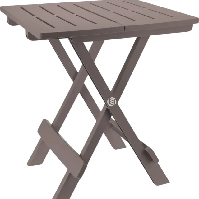 Equivera Bijzettafel Buiten - Bijzettafel Tuin - Salontafel Buiten - Salontafel Tuin - Koffietafel Buiten - Voor Binnen en Buiten - Must Have Voor Jouw Tuin! Bruin