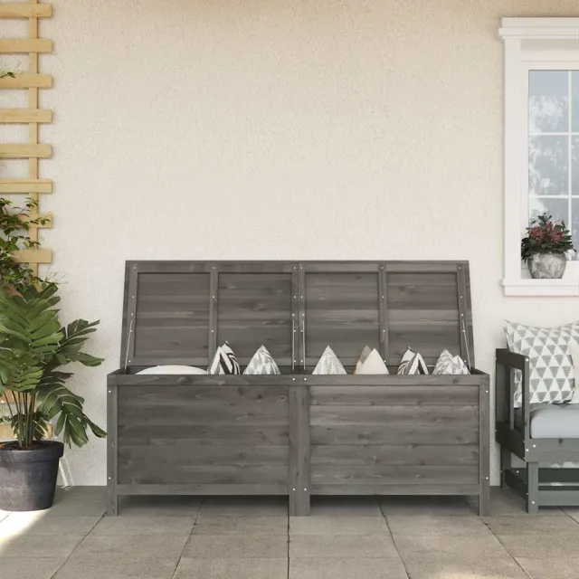 vidaXL Tuinbox 150x50x56,5 cm massief vurenhout antracietkleurig, foto 2