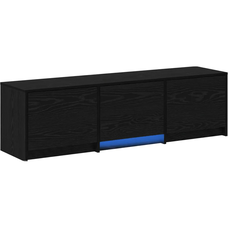 vidaXL TV-kast met LED 140 x 34 x 40 cm Zwart eiken Geconstrueerd hout, foto 3