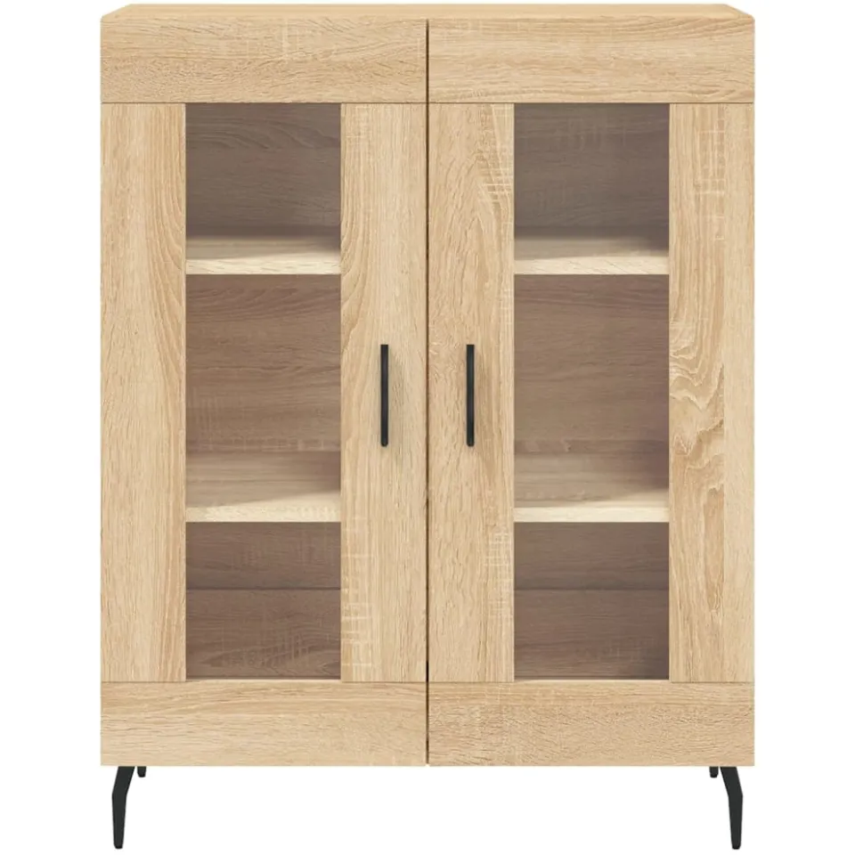 vidaXL Dressoir 69,5x34x90 cm bewerkt hout sonoma eikenkleurig