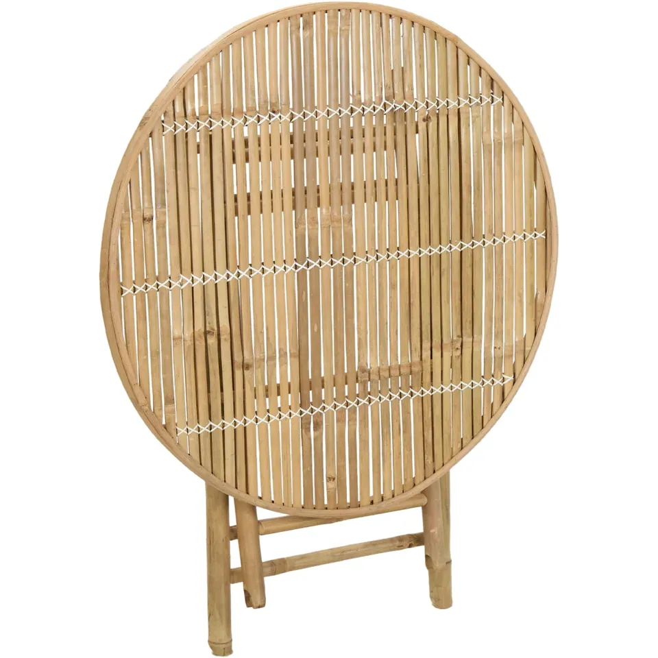 vidaXL Tuinstafel Naturel 80 x 70 cm Bamboe Bruin