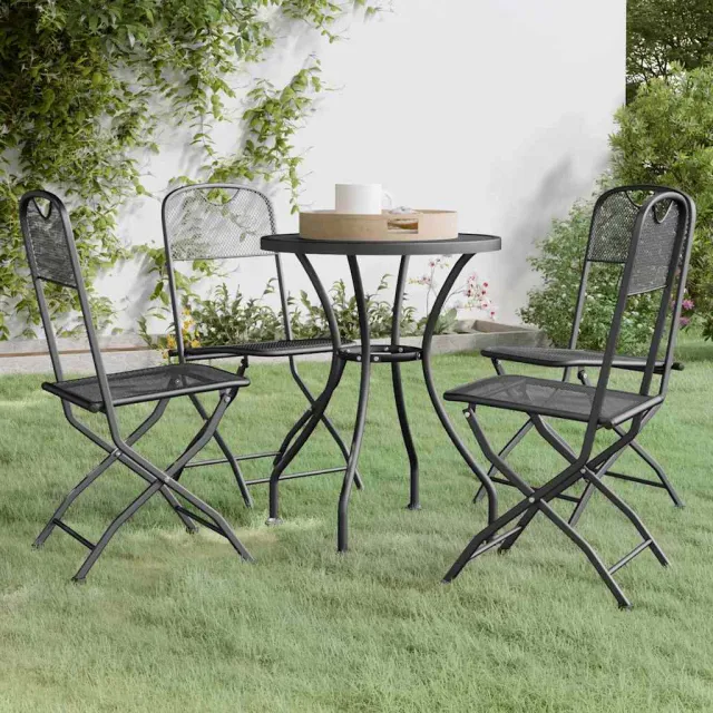 vidaXL 5-delige Tuinset metaalgaas antracietkleurig, foto 2