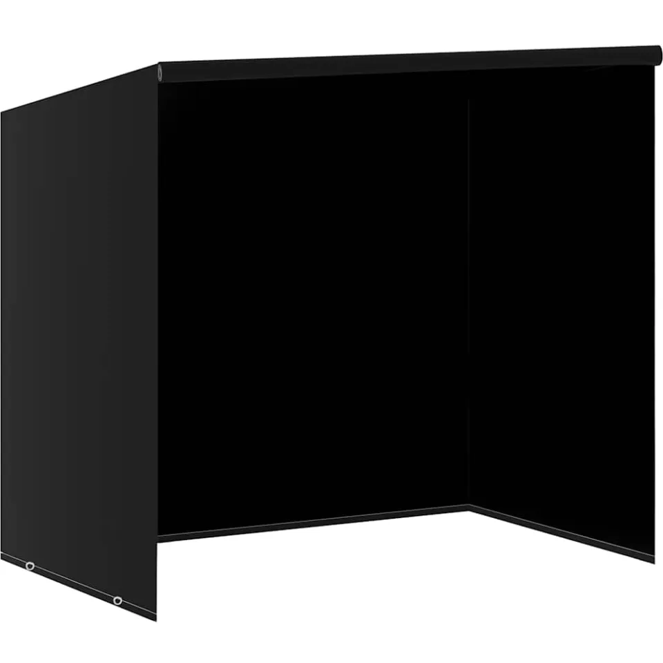vidaXL Schommelbankhoes met 10 oogjes en 2 ritsen 255x145x170 cm zwart, foto 2