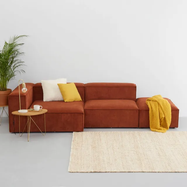 NOUS Living hoekbank Igor hoek links - terracotta, foto 2