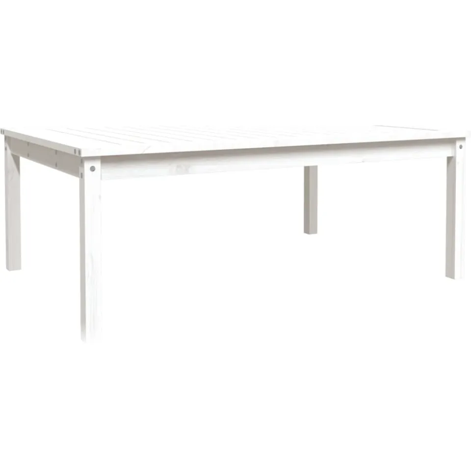 vidaXL Tuintafel 121x82,5x45 cm massief grenenhout wit, foto 4