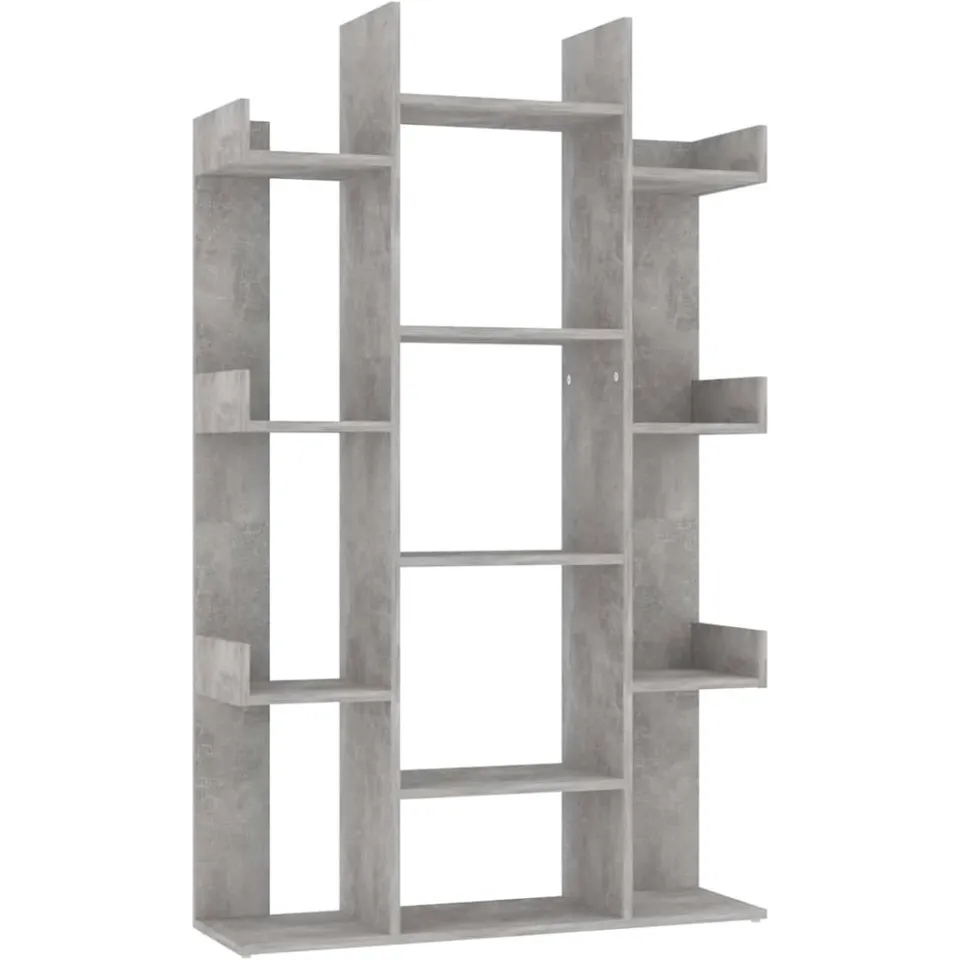vidaXL Boekenkast 86x25,5x140 cm bewerkt hout betongrijs grijs, foto 3
