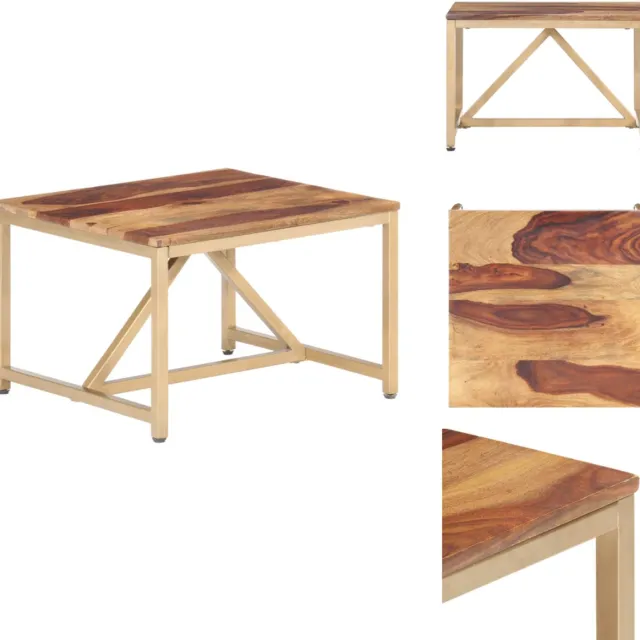 vidaXL Bijzettafel - 60x60x40 - cm - massief - hout Bruin