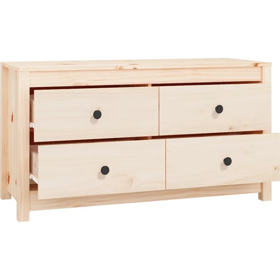 vidaXL Dressoir 100x40x54 cm massief grenenhout bruin, foto 4