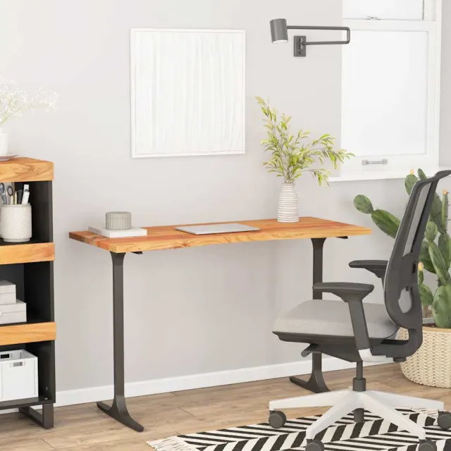 vidaXL Bureaublad rechthoekig 110x50x2,5 cm massief acaciahout bruin, foto 2