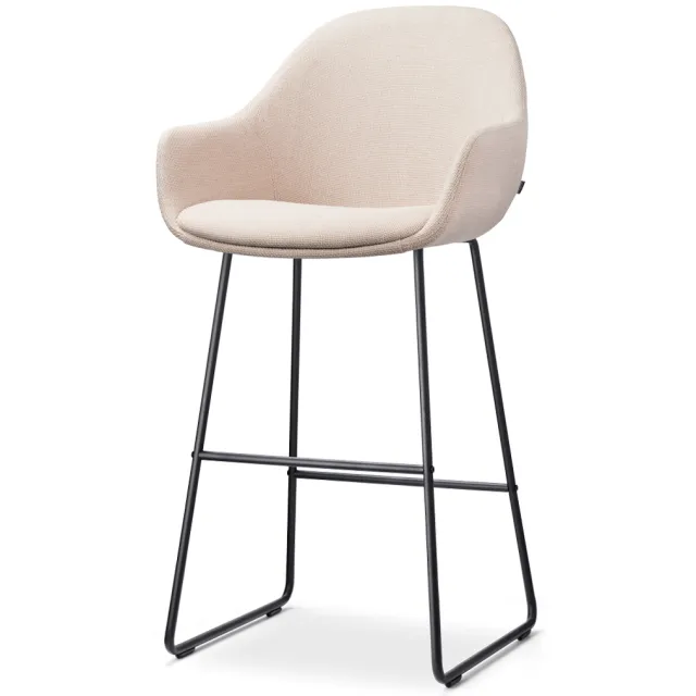 Nolon Nino-Mae barkruk beige - zwart onderstel - 75 cm