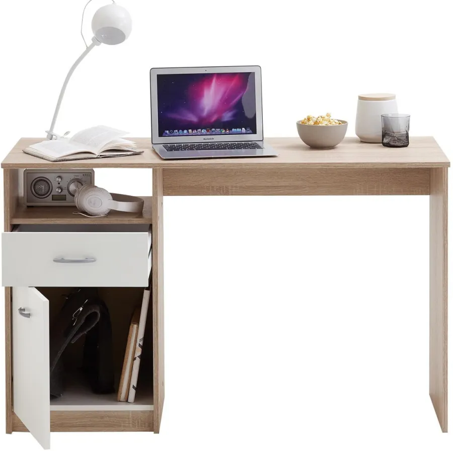 Bureau Neptunus Eiken Bruin | Wit