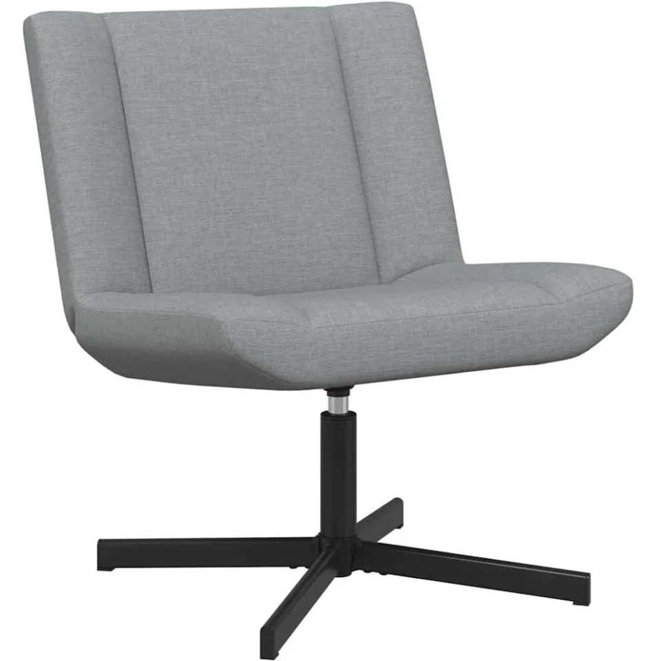 vidaXL Draaistoel Lichtgrijs 63 x 75 x 76 cm Stof