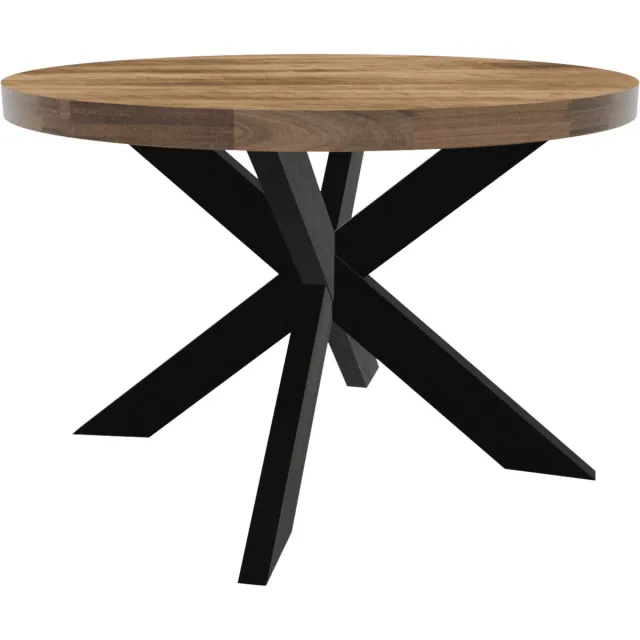 Lizzely Garden & Living Eettafel Jones rond 120cm lichtbruin duurzaam mangohout ronde tafel