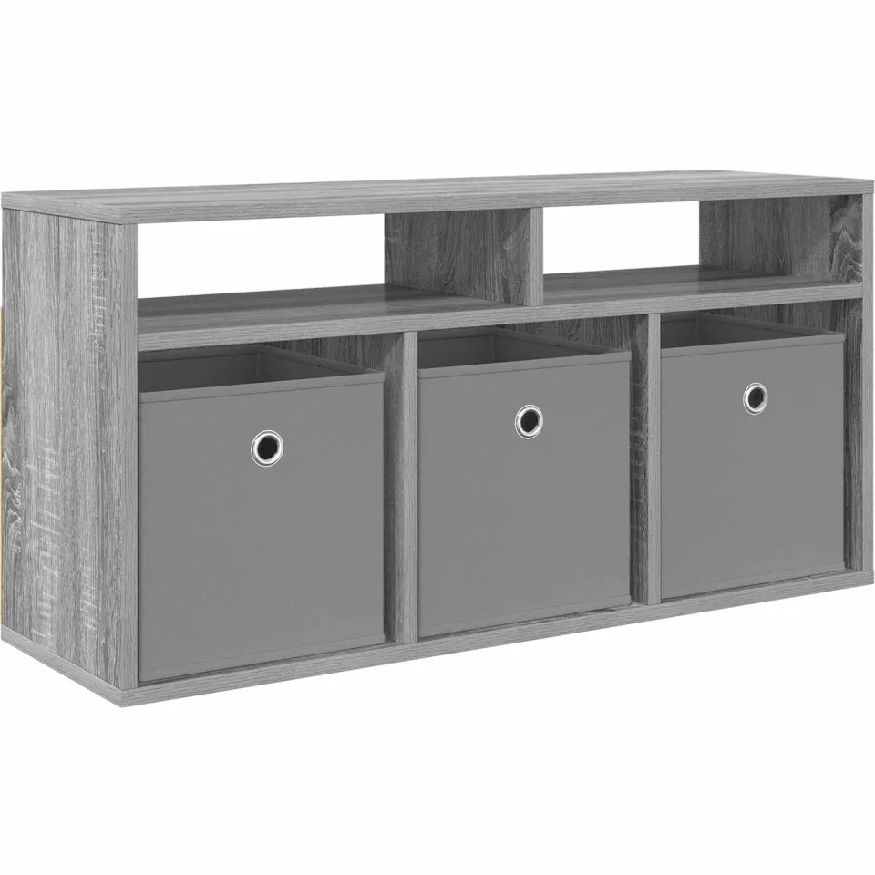 vidaXL Laagkast met lade Grijs Sonoma 87 x 27,5 x 43 cm, foto 3