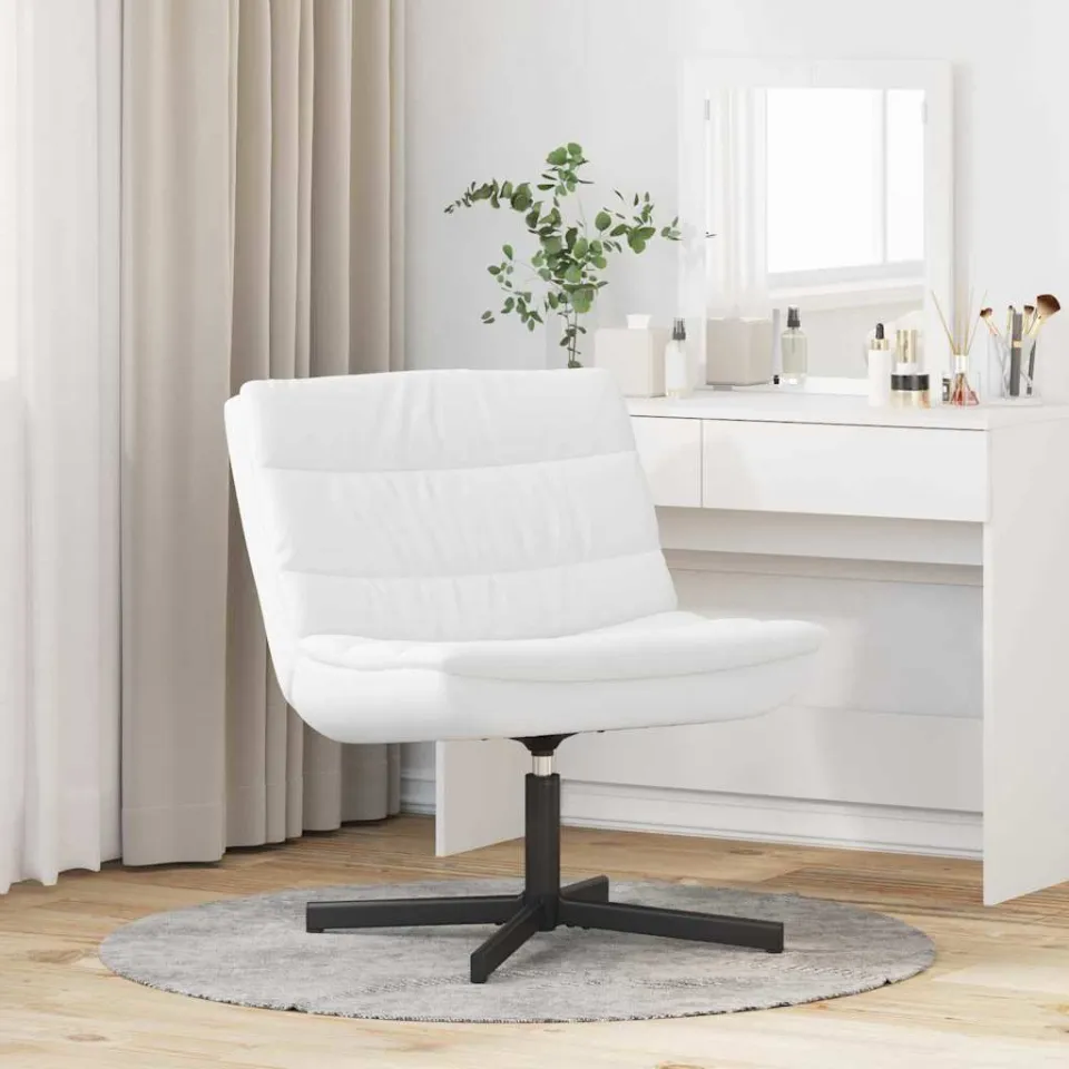 vidaXL Draaistoel Wit 63 x 75 x 76 cm Kunstleer, foto 2