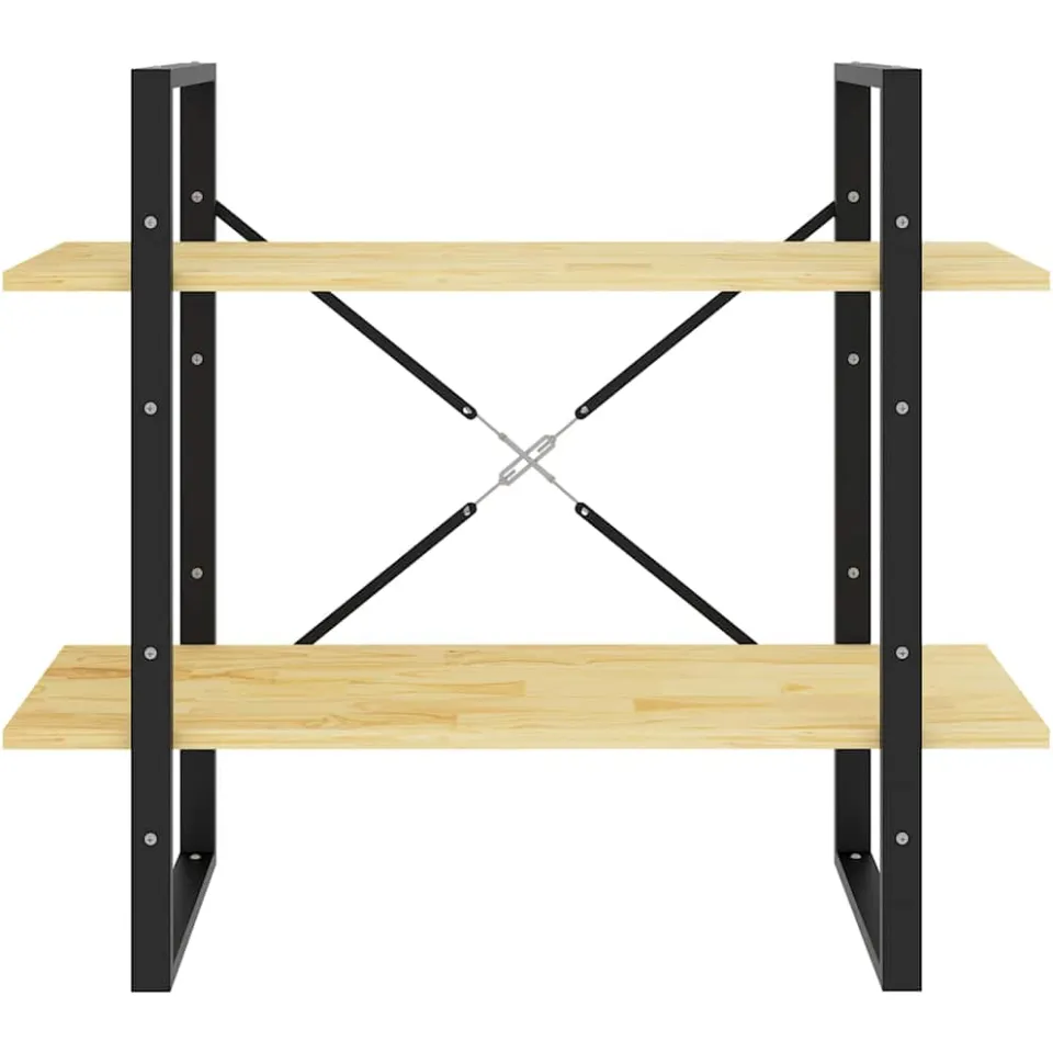 vidaXL Boekenkast met 2 schappen 80x30x70 cm massief grenenhout bruin, foto 4