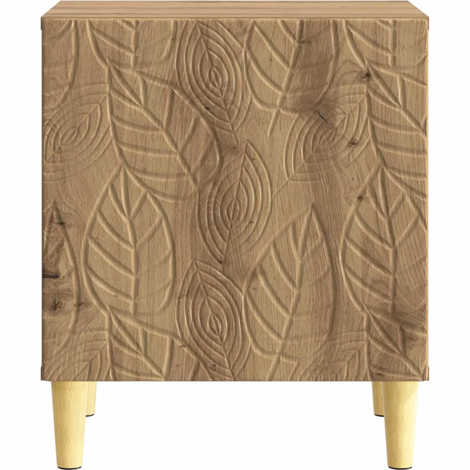 vidaXL Nachtkastje Artisanaal eiken 43 x 34,5 x 50 cm Bewerkt hout, foto 4