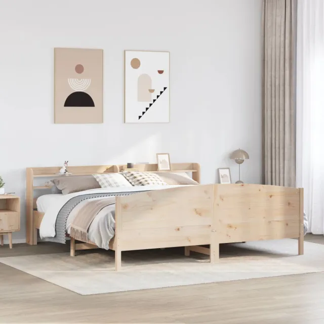 vidaXL Bedframe zonder matras massief grenenhout 180x200 cm bruin