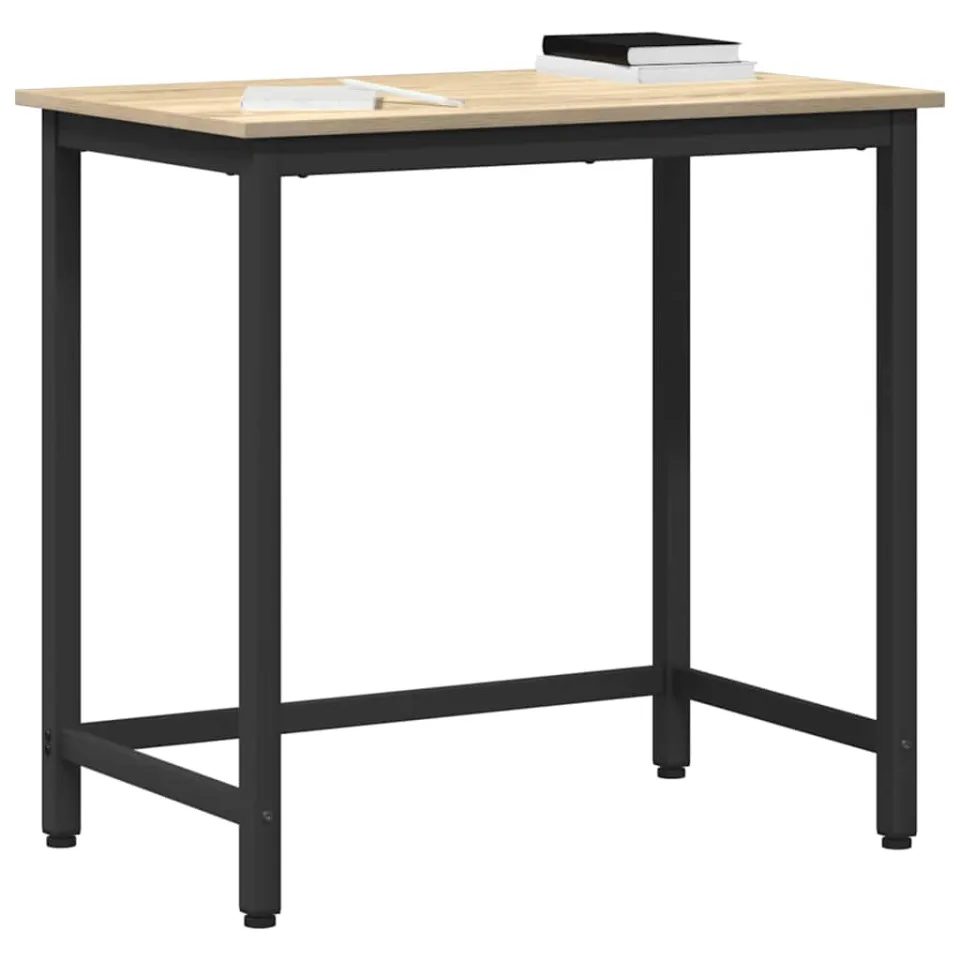 vidaXL Tafel Sonoma Eiken 100 x 50 x 76,5 cm Engineered hout en staal Bruin
