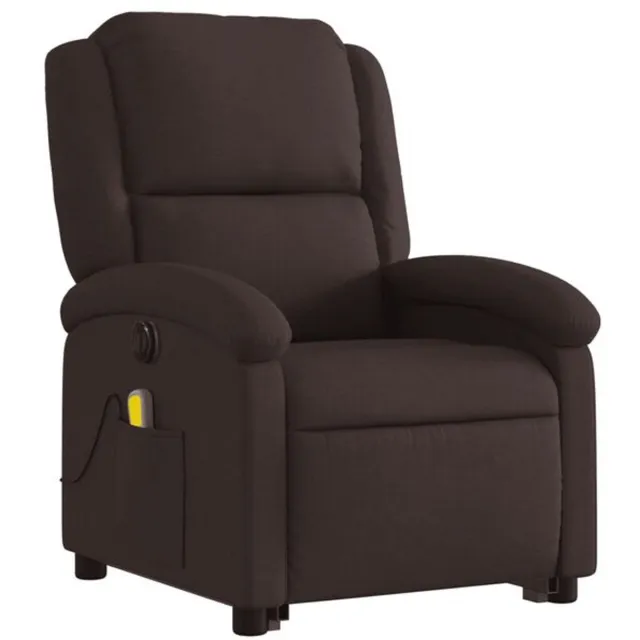 GranMaison Massagestoel - Relaxfauteuil - Zetel - Sta op stoel elektrisch - Stof - 1 persoons - Met armleuning - Zeer comfortabel - Elektrisch - Donkerbruin