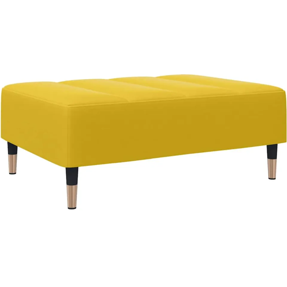 vidaXL Voetenbank 77x55x31 cm fluweel geel, foto 4