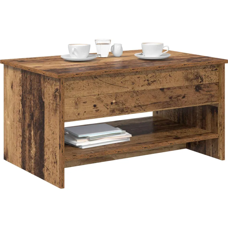 vidaXL Salontafel Oud Hout 80 x 50,5 x 41,5 cm Bewerkt hout bruin