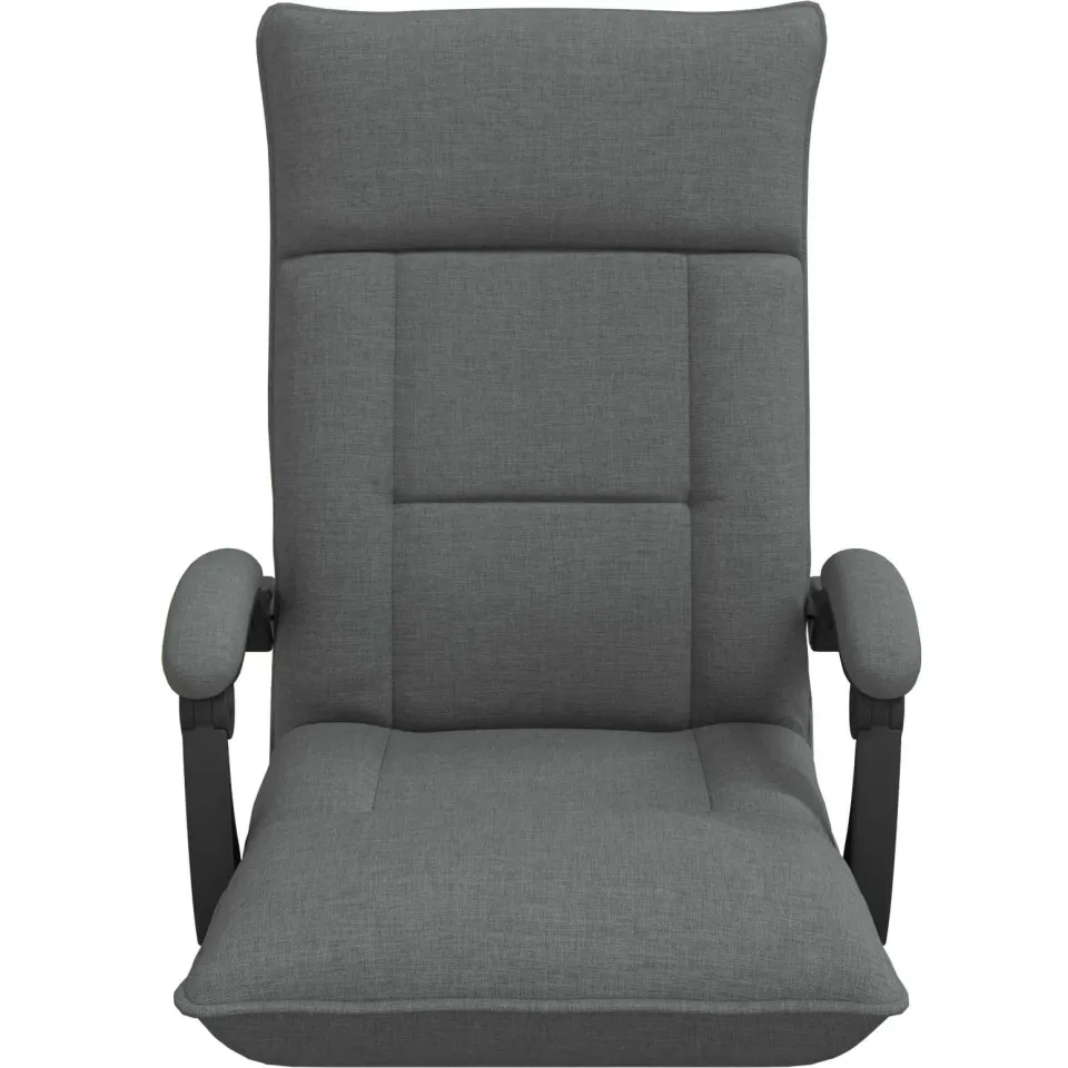 vidaXL Verstelbare vlo stoelen Donkergrijs Stof