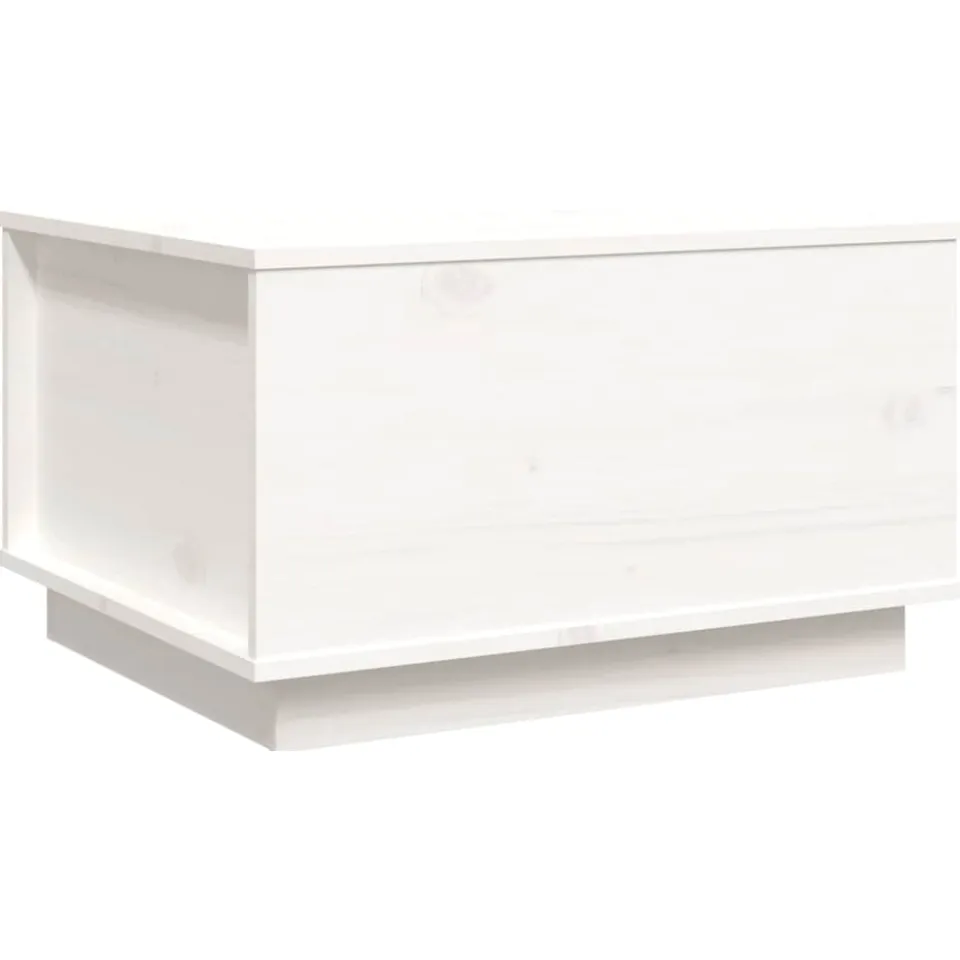 vidaXL Salontafel 60x50x35 cm massief grenenhout wit