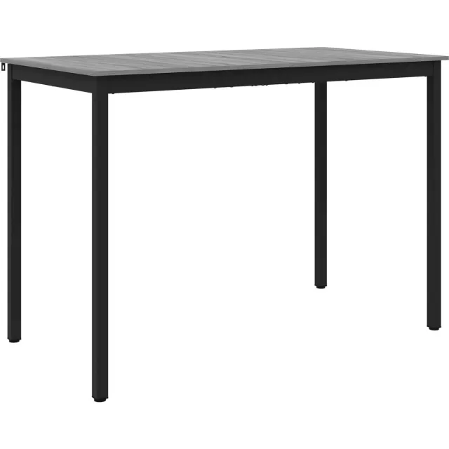 vidaXL Staande - Bartafel - Bewerkt - hout - Rechthoekig Grijs sonoma