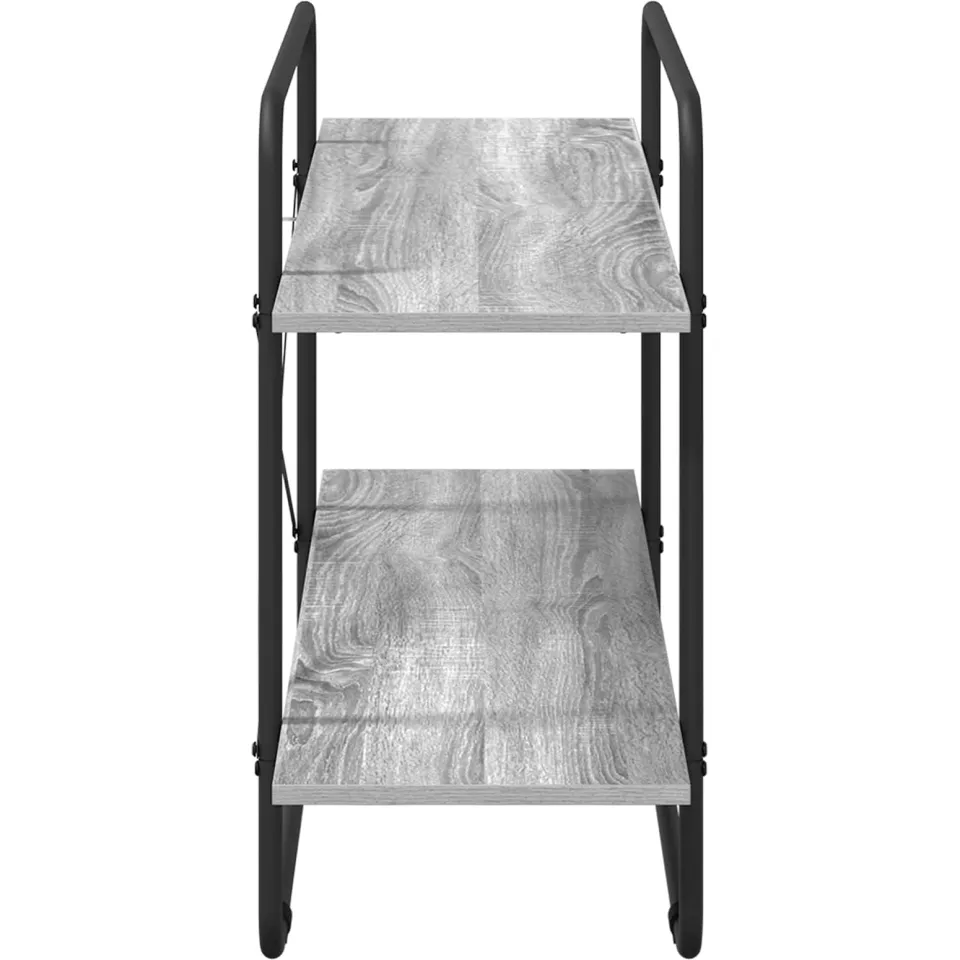 vidaXL Boekenrek 2-laags 100 x 35 x 70 cm PB Grijs Sonoma, foto 4
