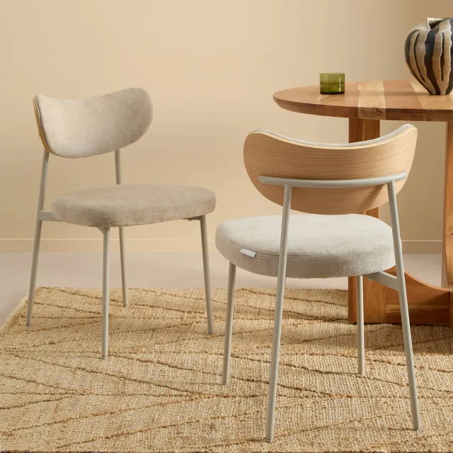 NOUS Living eetkamerstoel Furo beige, foto 2