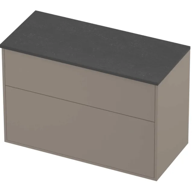 Proline Deck Badmeubelset Hardsteen Voor Grepen Asymmetrisch 100x46x67 cm Blue Stone Clay Beige