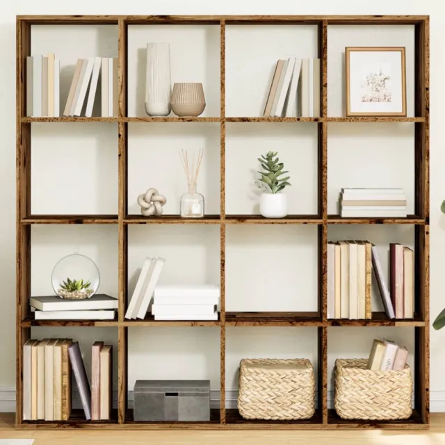 vidaXL Boekenkast 137,5x29x137,5 cm bewerkt hout oud houtkleurig bruin, foto 2