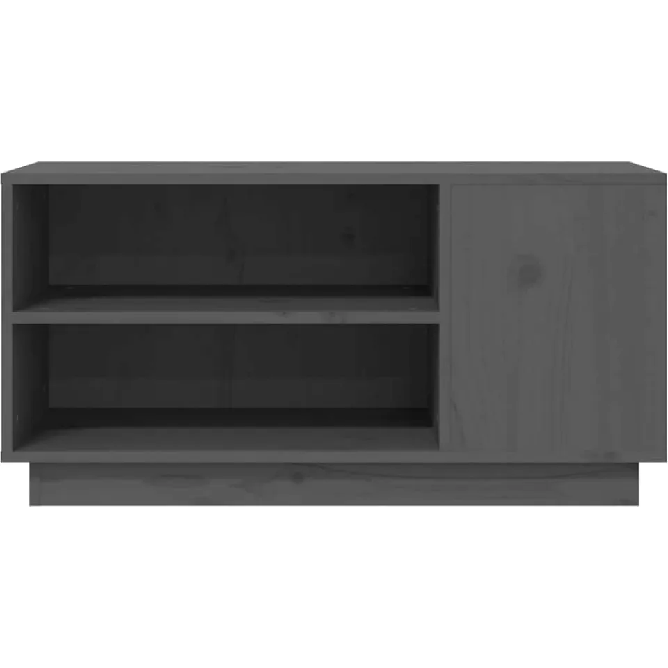 vidaXL Tv-meubel 80x35x40,5 cm massief grenenhout grijs, foto 4