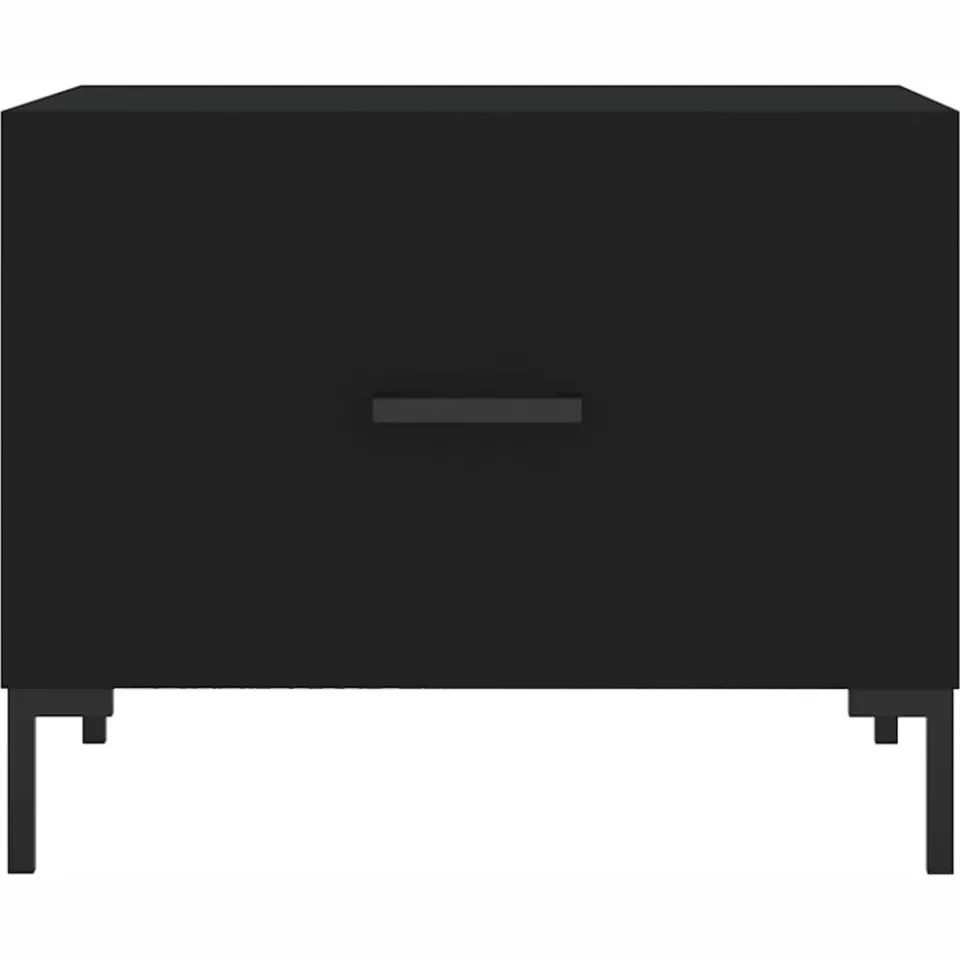 vidaXL Salontafels 2 st 50x50x40 cm bewerkt hout zwart, foto 4