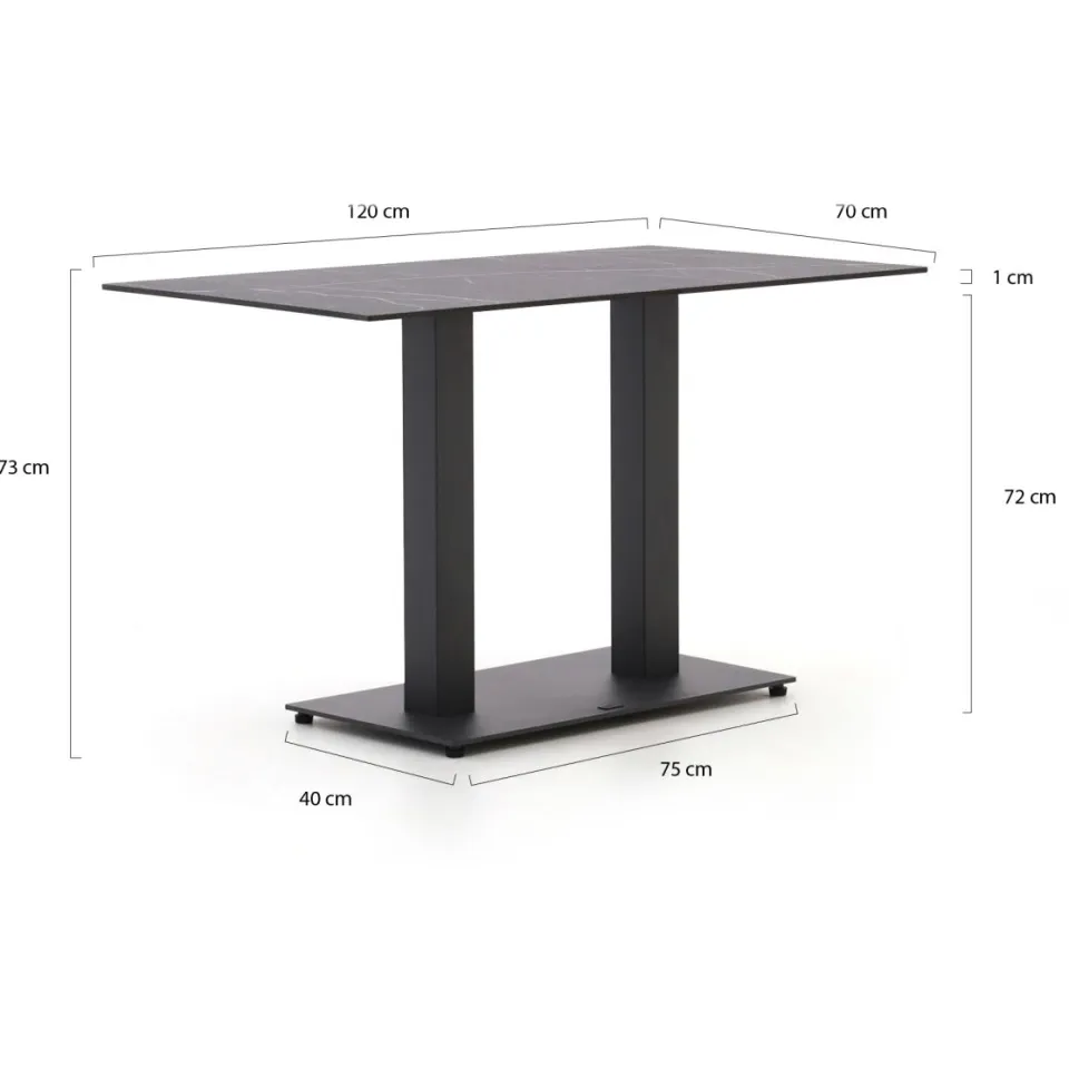 Forza Furniture Forza Orta tuintafel 120x70x73cm grijs, foto 2