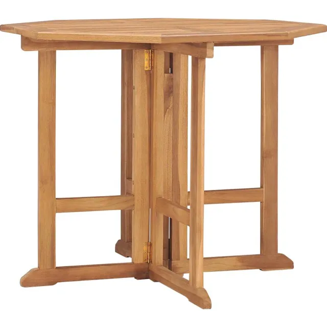 vidaXL Tuintafel inklapbaar 90x90x75 cm massief teakhout Bruin